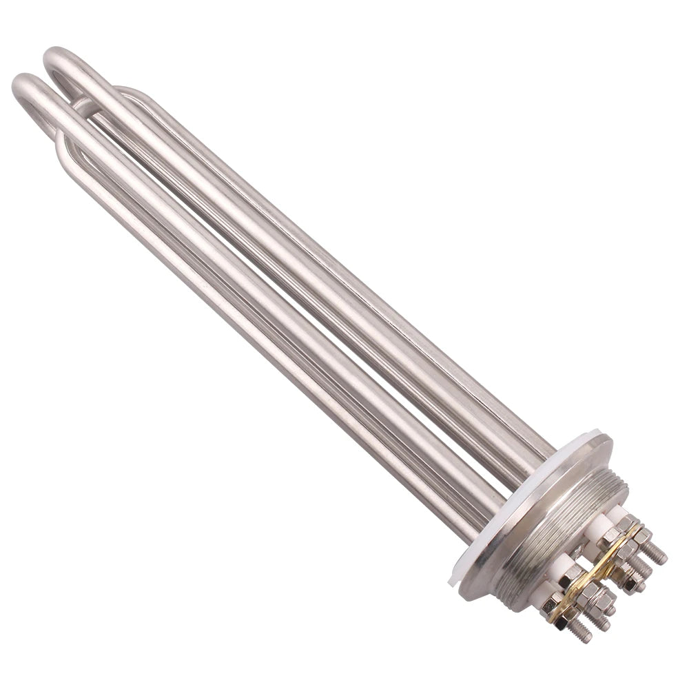 DERNORD 2 Inches Tri-Clamp Brewing Heating Element SUS304 3/4.5/6/9/12kw Immersion Water Tubular Electric Heater 220V 380V