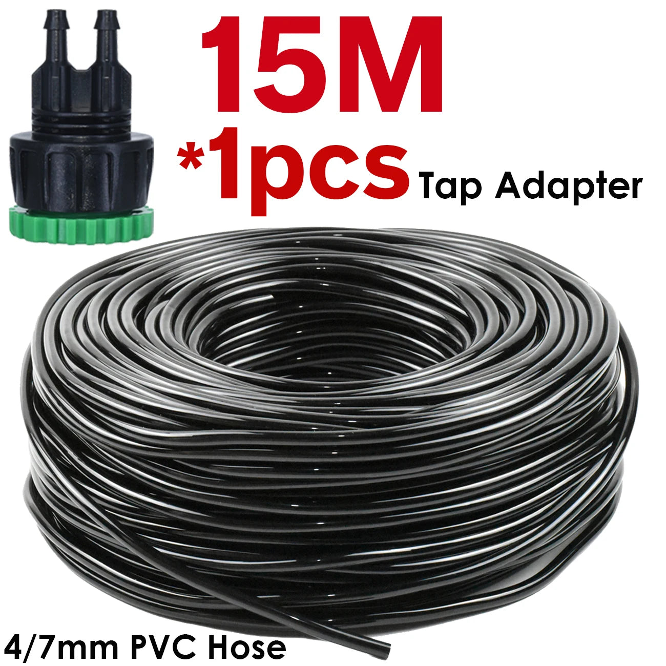 SPRYCLE 5m-100m 1/4'' Garden Watering Hose 4/7mm PVC Micro Drip Irrigation Pipe Tubing for Sprinkler Lawn Pot Plant Greenhouse