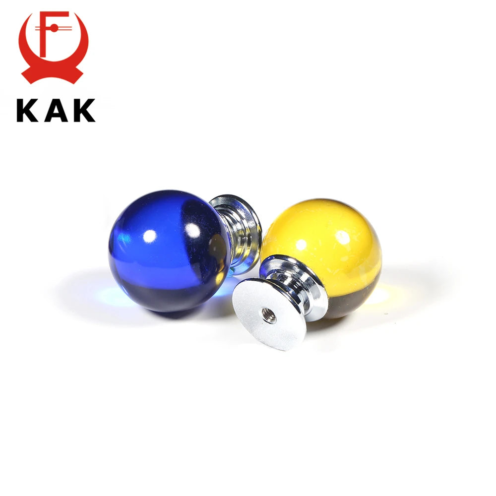 KAK 30mm Crystal Glass Cabinet Knobs and Handle Kitchen Cupboard Door Pulls Drawer Knobs Wardrobe Door Handle Hardware