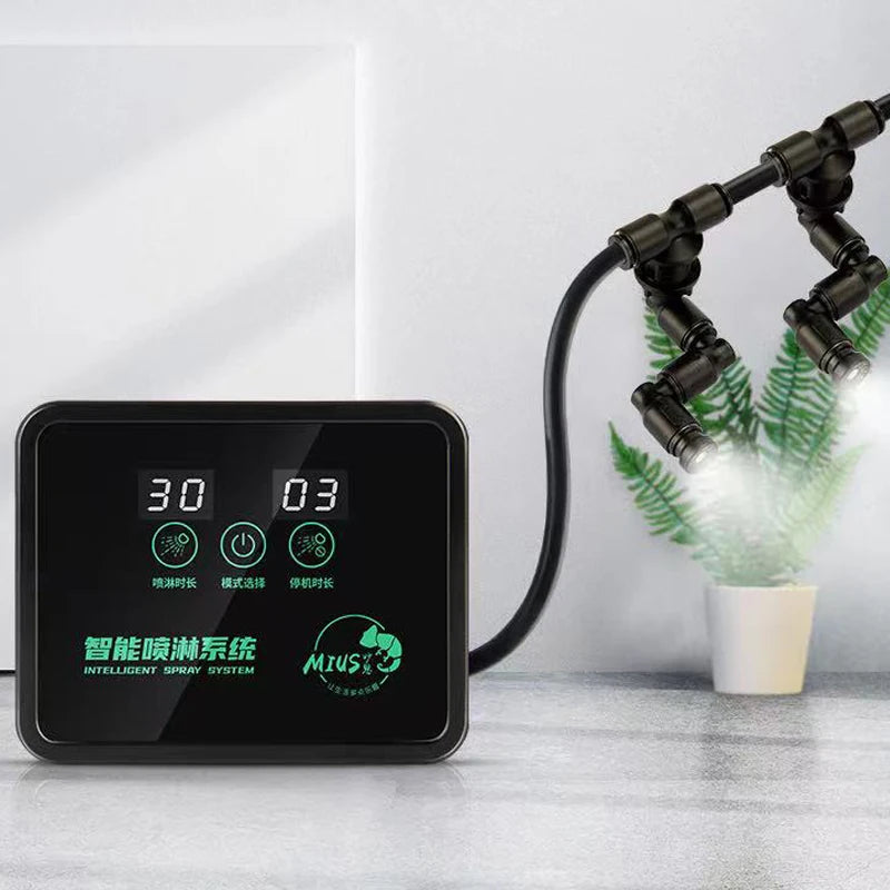 Reptile Intelligent Spray System Fogger Terrarium Humidifier Electronic Timer Automatic Mist Rain Forest Kit Control Sprinkler