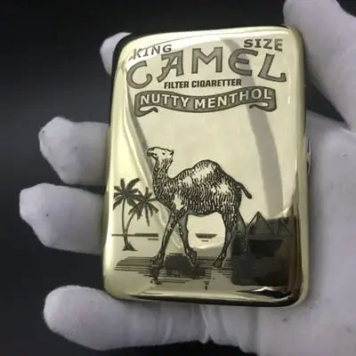 Pure Copper Engraving Cigarette Case, 16 Sticks, Anti-pressure Portable Storage, Smoking Vintage Box