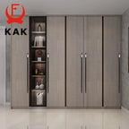 KAK Fashion Black Kitchen Cabinet Handles Aluminum Alloy Cupboard Door Pulls Gold Drawer Knobs Long Furniture Handle Hardware