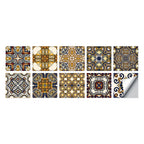 Tile Stickers Waterproof Kitchen Retro Moroccan Self Adhesive Bathroom Decal Vinyl Peel And Stick Wall Decoration Wallpaper