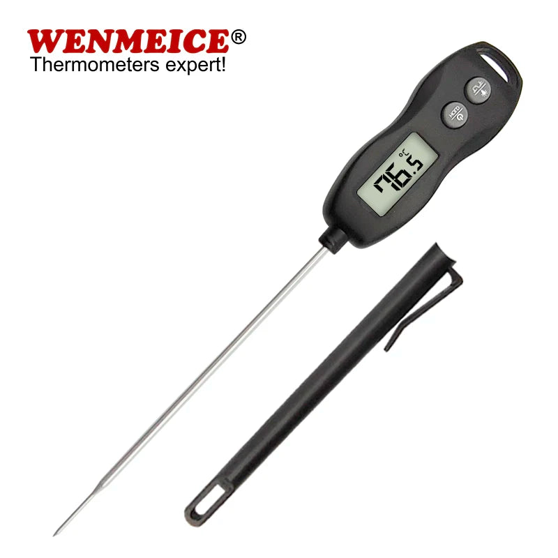 WENMEICE Kitchen Thermometer Digital Backlight Fast Reading Food Thermometer for Meat Cooking Fry Probe BBQ Oven Kitchen Tools