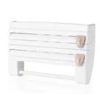 Kitchen Cling Film Rack Plastic Paper Towel Rack Durable Storage Rack With Aluminum Foil Cutter Storage Portable Rack
