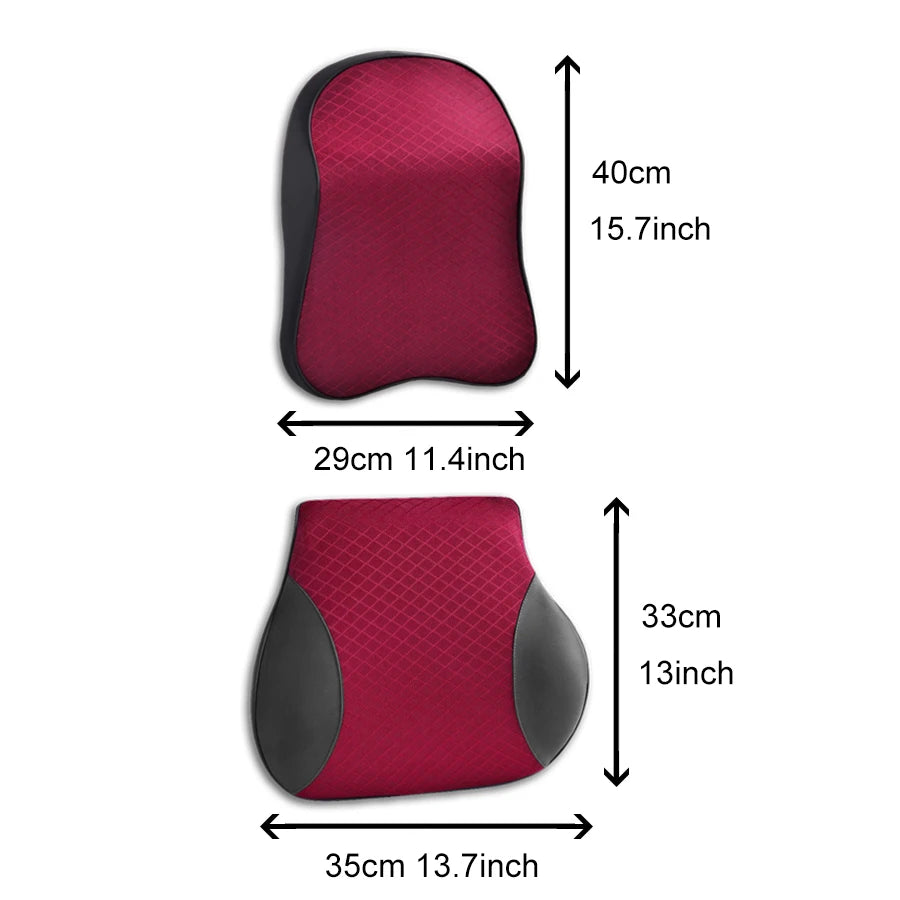 Headrest Car Neck Pillow Big Size Auto Seat Head Support Message Seat Neck Rest Cushion Under the Neck in The Car Memory Cotton