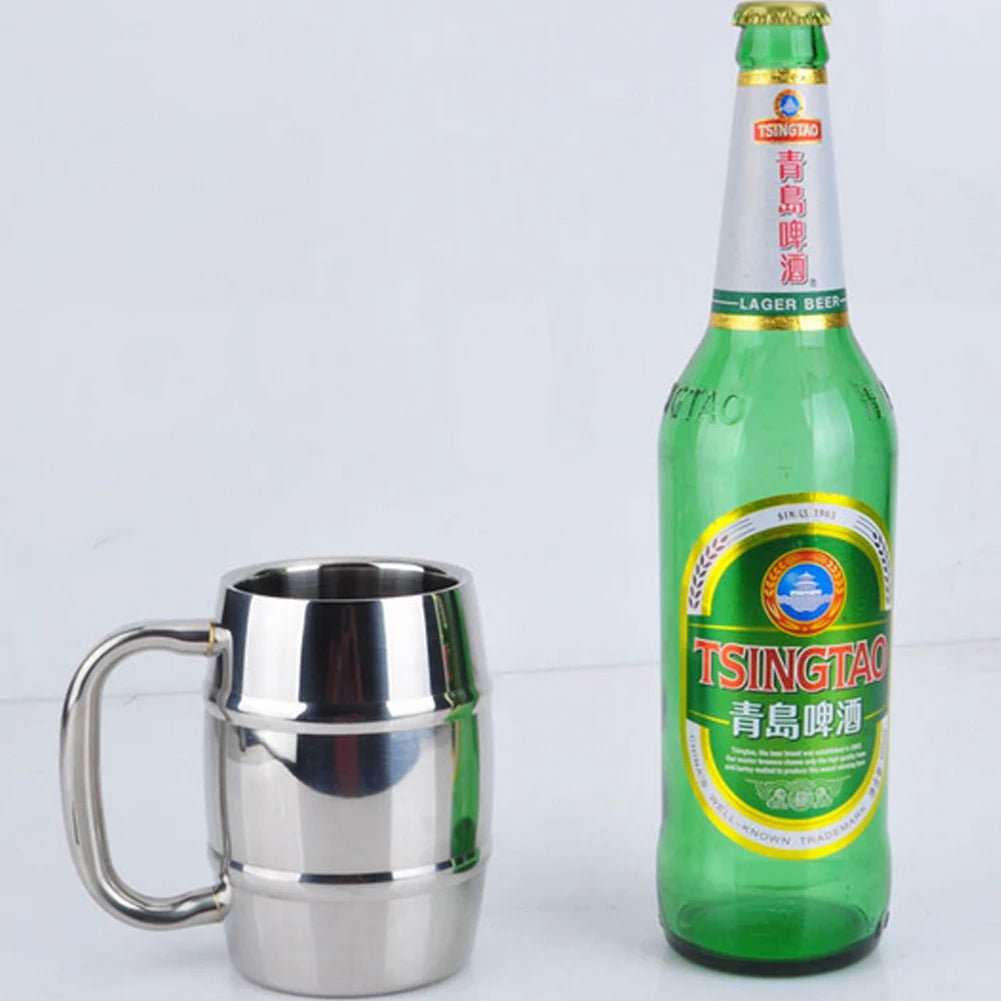 Double Wall Stainless Steel Coffee Mug Portable Tea Cup Travel Tumbler Coffee Jug Milk Tea Cups Double Office Water Mugs