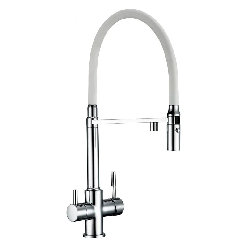 Bagnolux Copper Kitchen Faucets Chrome Kitchen Sink Black hose  Mount Pull Down Dual Sprayer  Nozzle  Mixer Water Taps