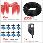 Greenhouse drip irrigation 4-way drip arrow 2-way transmitter irrigation system Potted plants with greenhouse suite 10set 20set