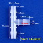 5~200pcs O.D 1.6~15.8mm PP Plastic Tee Connectors Garden Irrigation Pipe Joint Aquarium Tank Adapter Air Pump Hose Pagoda Joints