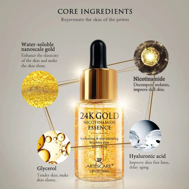 ARTISCARE 24K Gold Anti-Aging Skincare Set: Face & Eye
