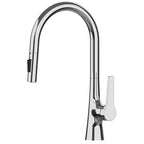 Bagnolux Titanium Black Brushed Deck Mounted Kitchen Faucet Two Function Single Handle Pull Out Mixer Hot and Cold Water Taps