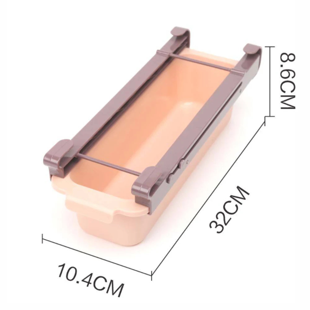 Kitchen Refrigerator Storage Rack Fridge Freezer Shelf Holder Pull-Out Drawer Space