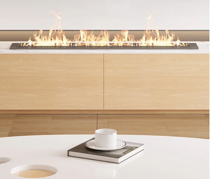 Luxury Log Rock Board TV Stand