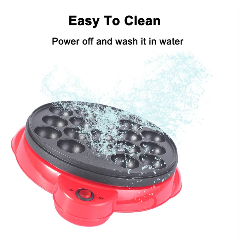 110V/220V Chibi Maruko Baking Machine Electric Takoyaki Maker Donut Octopus Ball 18 Holes Grill Pan Professional Cooking Tools