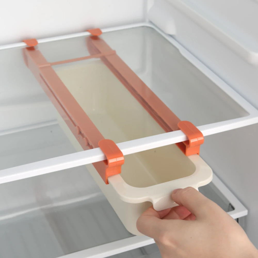 Kitchen Refrigerator Storage Rack Fridge Freezer Shelf Holder Pull-Out Drawer Space