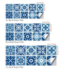 Tile Stickers Waterproof Kitchen Retro Moroccan Self Adhesive Bathroom Decal Vinyl Peel And Stick Wall Decoration Wallpaper