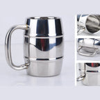 Double Wall Stainless Steel Coffee Mug Portable Tea Cup Travel Tumbler Coffee Jug Milk Tea Cups Double Office Water Mugs