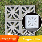 Wall Plastic Ventilation Tile Mold, Traditional 3D Geo Paver Mold, Hollow Square, Strong Concrete Cement Brick for Floor Decor