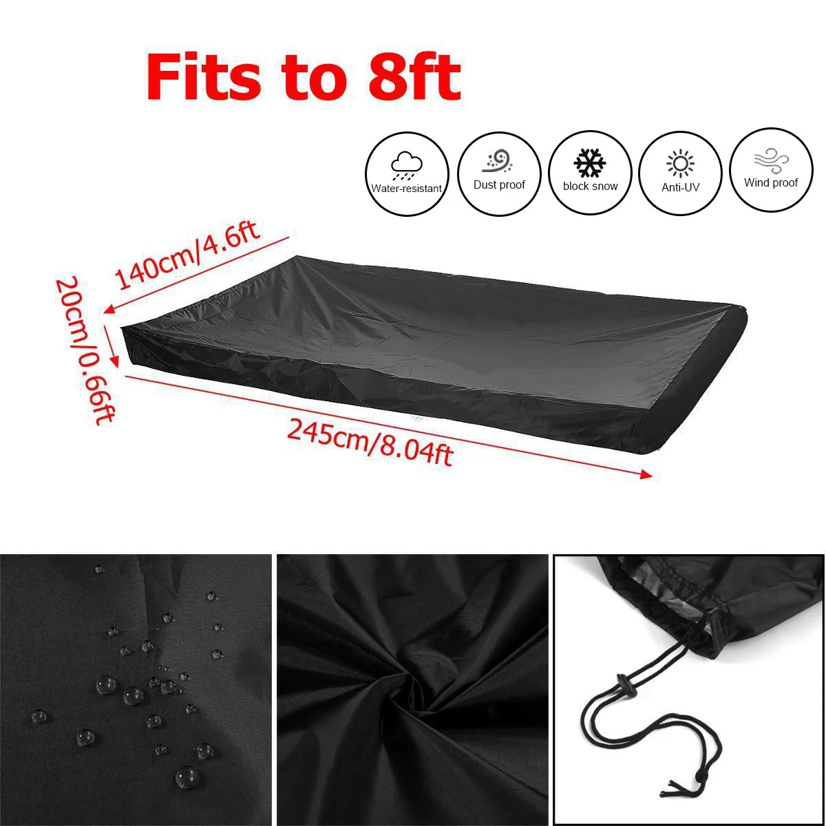 245*140*20CM PVC Table Billiard Cover feet Billiard tennis Table Cover R.ips Resistant Oxford Pool Table Billiard Cover