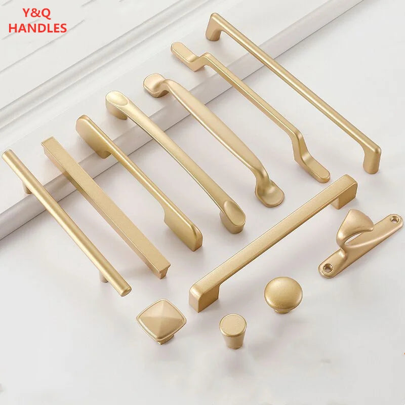 Handles Drawer Cabinet Furniture Kitchen Handles for Cabinet Knob Door Drawer Furniture Kitchen Golden Simplicity Knob Hardware
