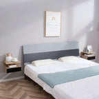 Homcom Set of 2 Floating Nightstands with 1 Drawer and Shelf 35X32X22.5 cm