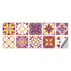 Tile Stickers Waterproof Kitchen Retro Moroccan Self Adhesive Bathroom Decal Vinyl Peel And Stick Wall Decoration Wallpaper