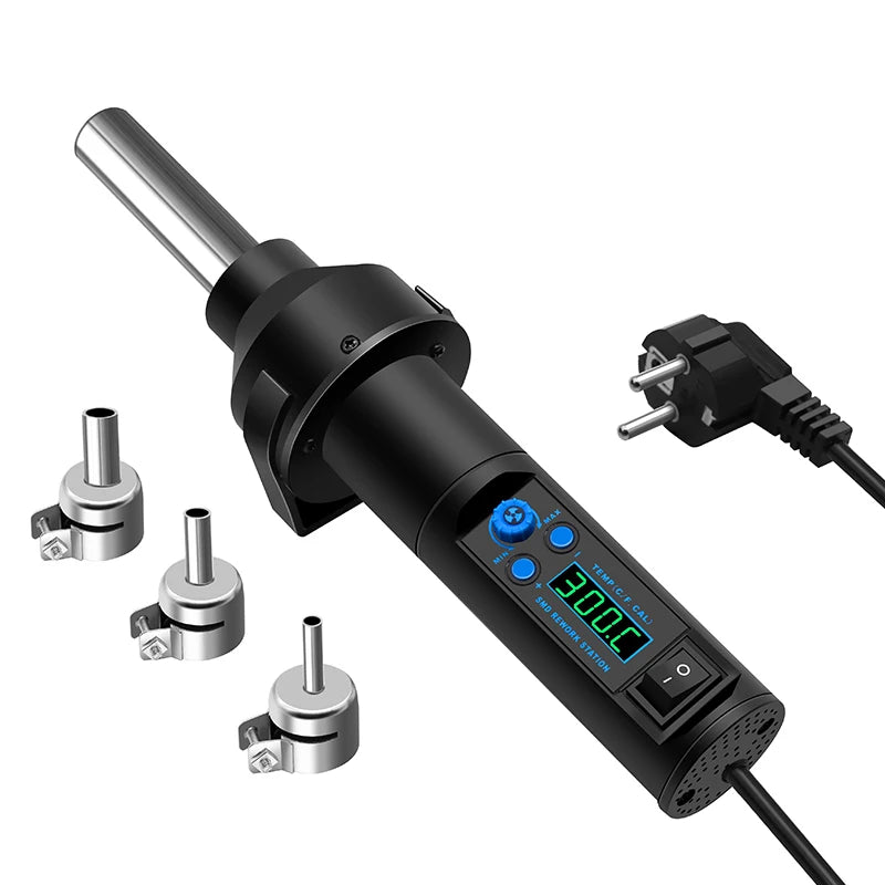 Hot Air Blower Heat Gun Hair Dryer Soldering 8018lcd 220v 450w Bga Rework Solder Station Welding Power Phone Repair Tool vs 8032