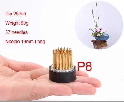 Japanese Ikebana Kenzan Flower Pot Base Holder Frog Floral Metal Tool