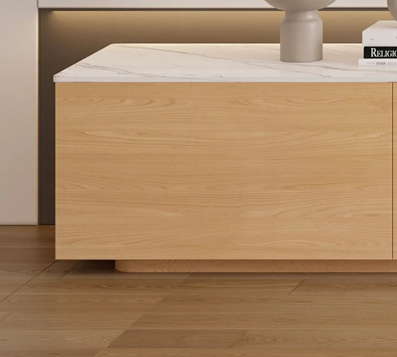 Luxury Log Rock Board TV Stand