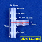 5~200pcs O.D 1.6~15.8mm PP Plastic Tee Connectors Garden Irrigation Pipe Joint Aquarium Tank Adapter Air Pump Hose Pagoda Joints