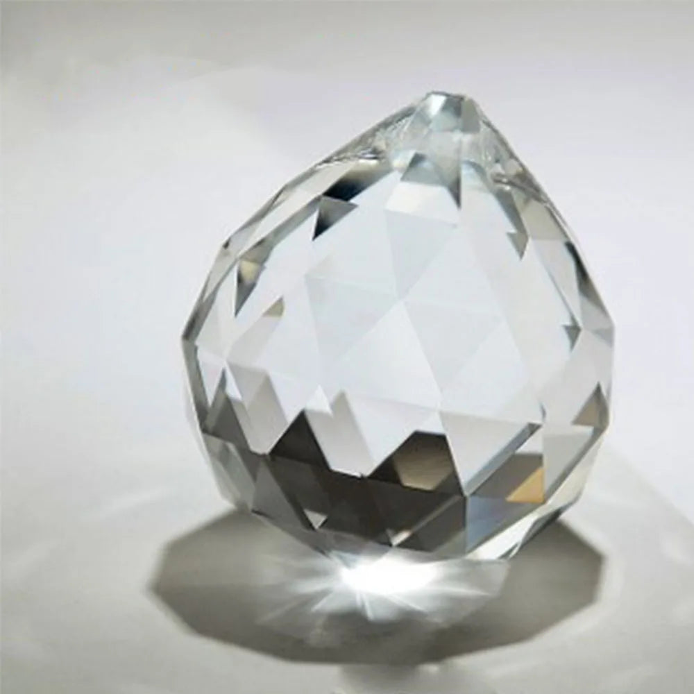 1pc hbl 80mm/100mm Clear Faceted Crystal Prism Ball Chandelier Lighting Hanging Drop Pendants Wedding Decoration