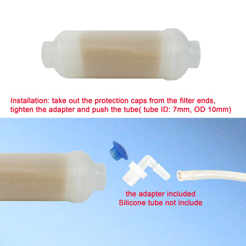 2 Pack of 6" Long Inline Mixed Bed Deionization DI Resin Cartridge With Adapter For Lasers, Aquariums, Medical, Laboratory etc.
