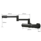 Telescopic Folding Kitchen Faucets Black Brass 360 Rotate Wall Mounted Bathroom Hidden Faucet Fold-able Crane Sink Mixer Tap