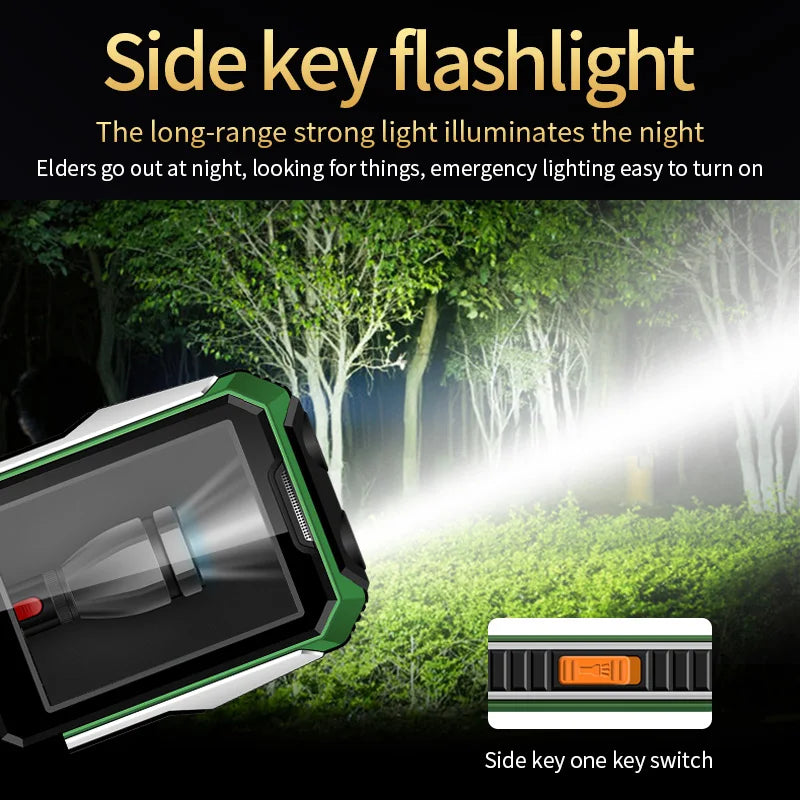 Slim Rugged Outdoor Phone - Dual SIM, Big Button, Long Standby
