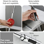 Bagnolux Brass Chrome Black Brushed Gold Spray Rotation Deck Mounted Hot And Cold Water Sink Taps Pull Out Spout Kitchen Faucet