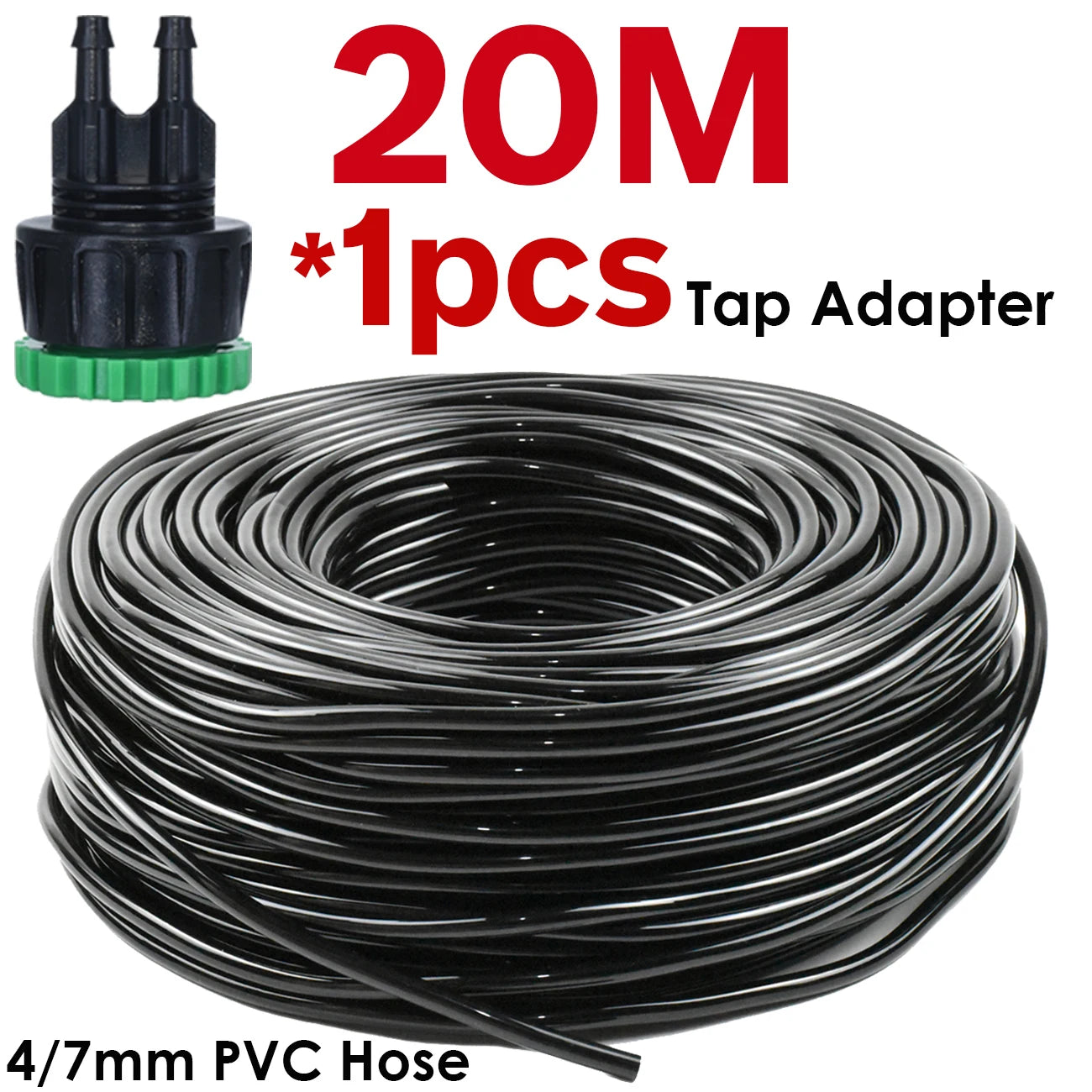 SPRYCLE 5m-100m 1/4'' Garden Watering Hose 4/7mm PVC Micro Drip Irrigation Pipe Tubing for Sprinkler Lawn Pot Plant Greenhouse