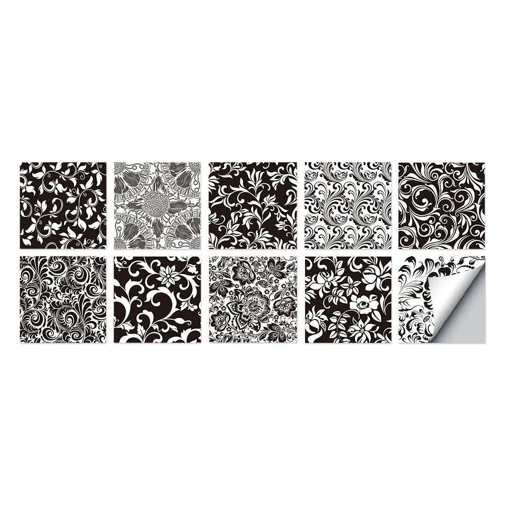 Tile Stickers Waterproof Kitchen Retro Moroccan Self Adhesive Bathroom Decal Vinyl Peel And Stick Wall Decoration Wallpaper
