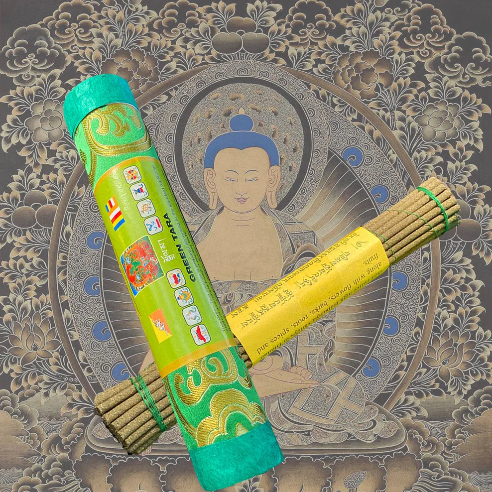1Tube Bhutan Dragon Incense Stick Brocade Cylinder Tibetan Incense For Refreshing Deodorization Handmade Natural Stick Incense