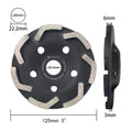 T TOVIA Diamond Cup Grinding Wheel 125mm Double-row Diamond Grinding Wheel for Cement Granite Wall Tiles Stone Concrete Asphalt