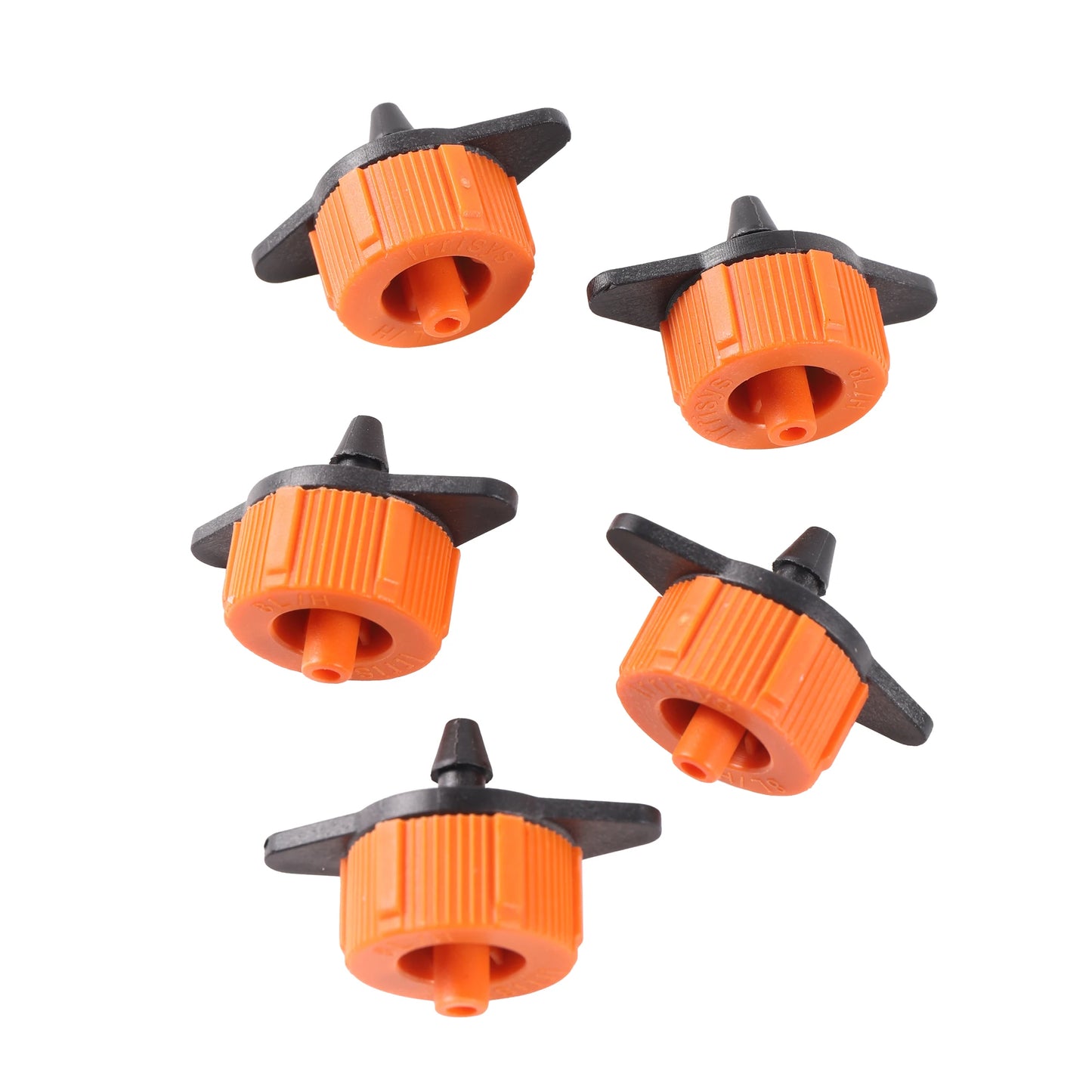 200Pcs 4L/8L Pressure Compensating Drip Emitters Adjustable Drippers Micro Connectors For Garden Lawn Drip Irrigation Tools