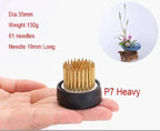 Japanese Ikebana Kenzan Flower Pot Base Holder Frog Floral Metal Tool