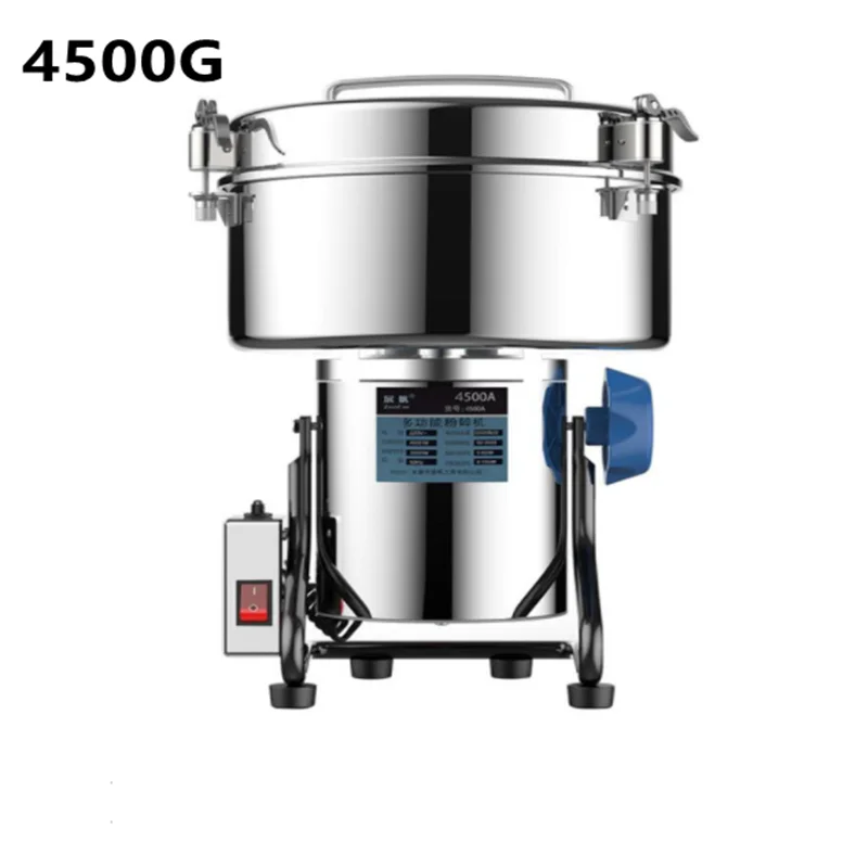 4500G 4500W Coffee Grinder 430 Stainless Steel Commercial Medicine Flour Powder Crusher Powder Crusher Electric Coffee Grinder
