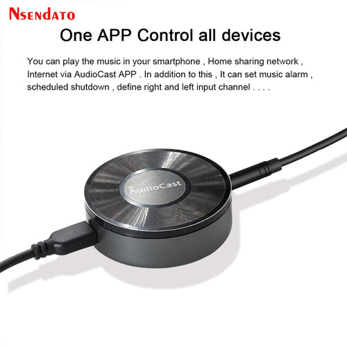 M5 AudioCast for Airplay Wireless Music Audio Speaker Receiver 2.4G WIFI Hifi Music for DLNA Airplay Adapter Spotify Streamer