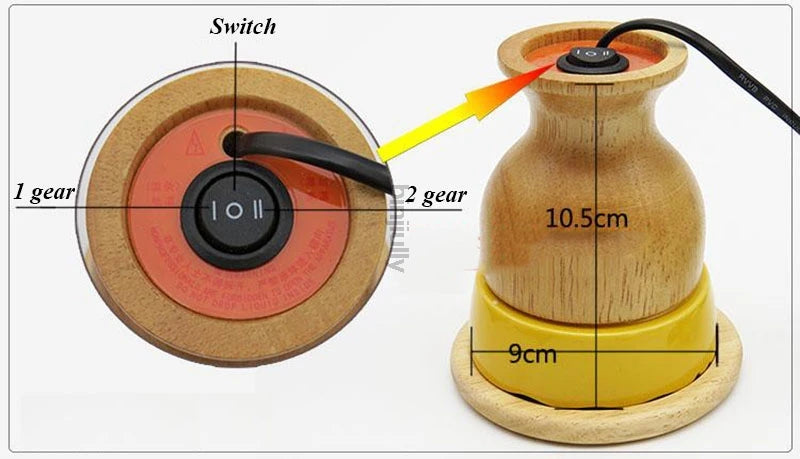 Electric Moxibustion meridian energy massage tank apparatus scraping ceramics warm moxa regimen cans adjust temperature K0150
