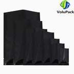 Reusable Metallic Mylar Organizer Bags, Open Top Pouches, Vacuum Heat Seal, Smell Proof Packaging Bags, Glossy Black