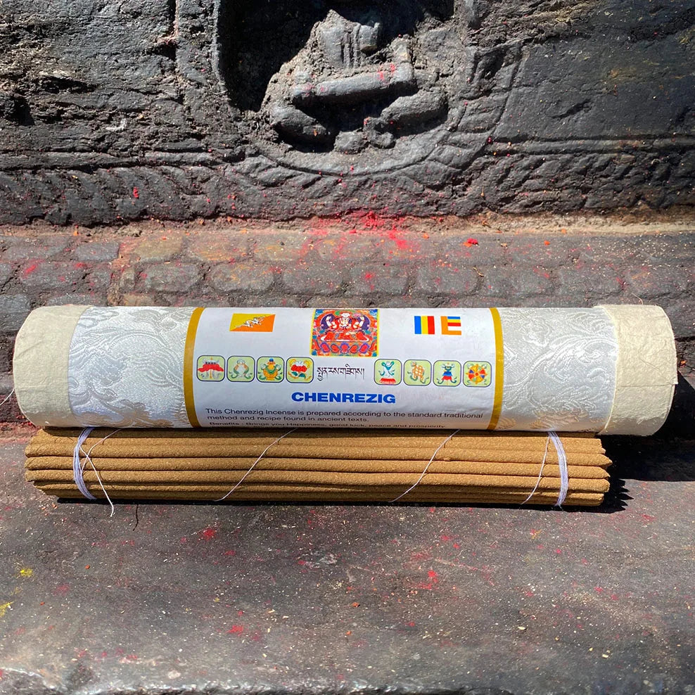 1Tube Bhutan Dragon Incense Stick Brocade Cylinder Tibetan Incense For Refreshing Deodorization Handmade Natural Stick Incense
