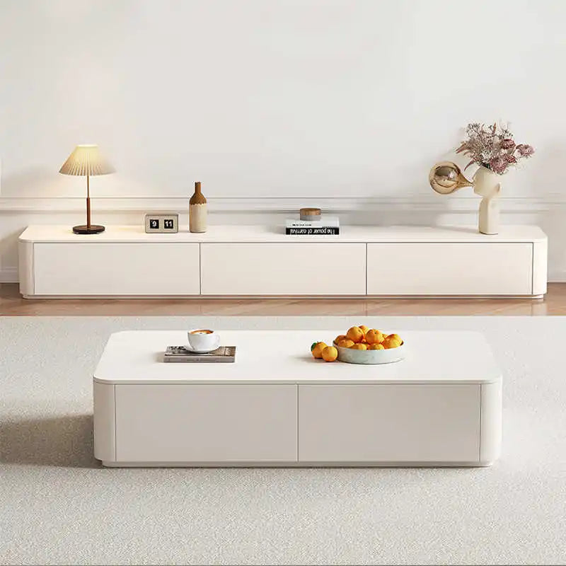 Sintered Stone White TV Cabinet