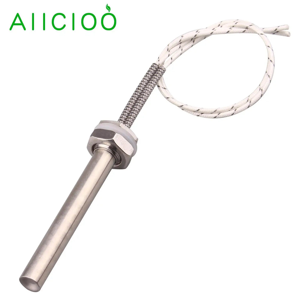 AIICIOO DC Water Heater 12V/24V/36V/48V Cartridge Heating Element M16 Tubular Electric Heater 100W 150W 200W 300W SUS304