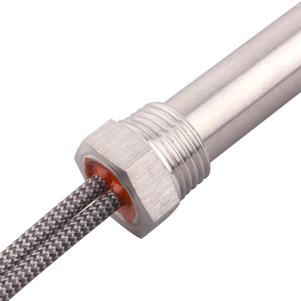 Dernord 12V Immersion Cartridge Heater Hot Rod 24V Heating Element Replacement with 1/2"NPT Thread 100W 150W  200W 300W